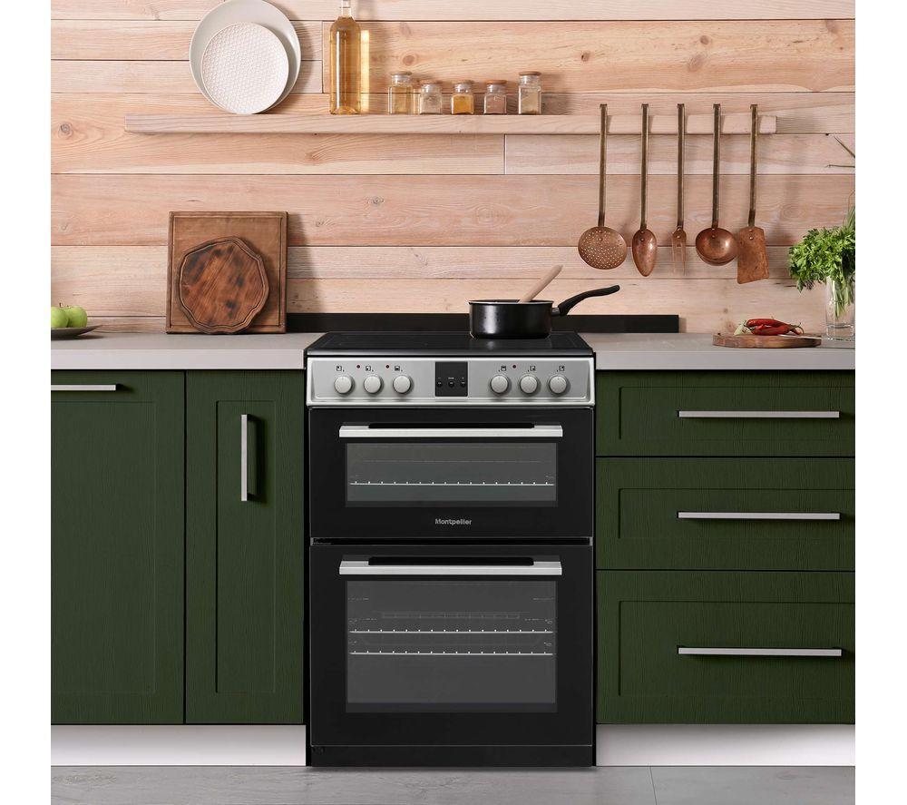 MONTPELLIER MDOC60FS 60 cm Electric Ceramic Cooker - Black & Silver