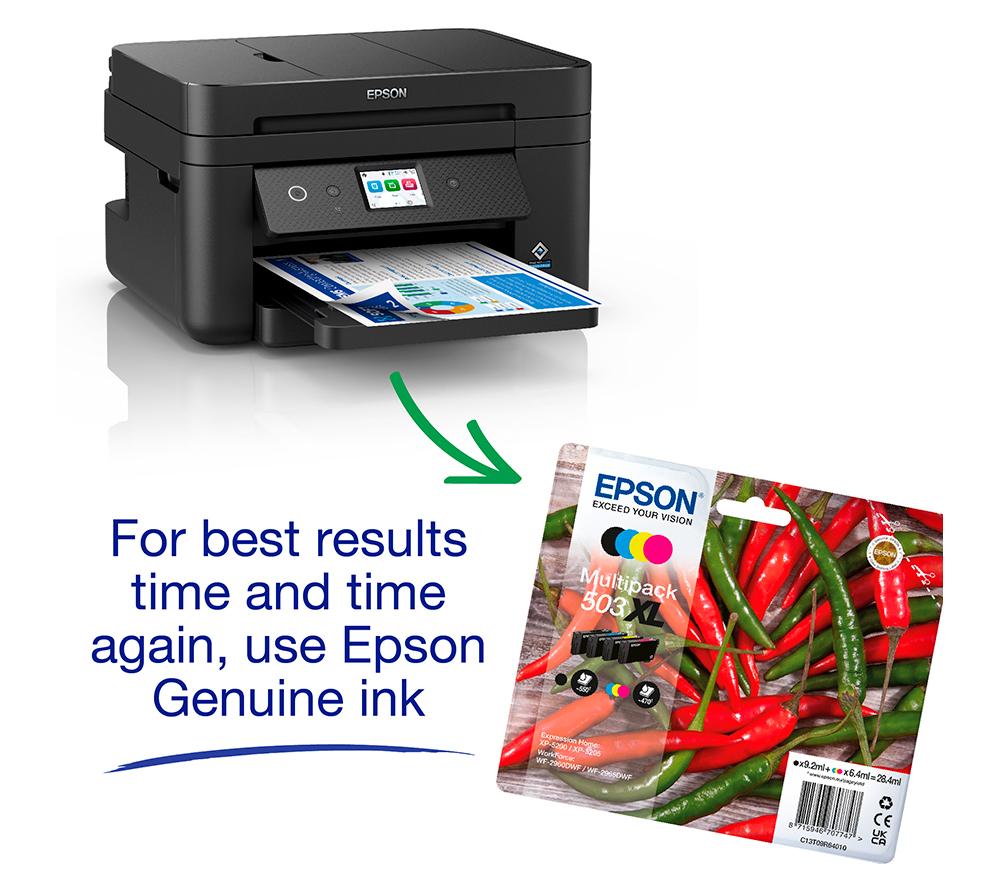 EPSON WorkForce WF-2960DWF All-in-One Wireless Inkjet Printer with Fax