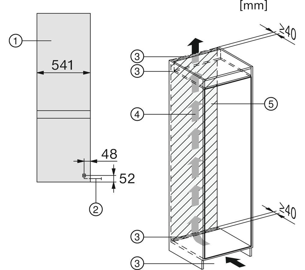 MIELE Active KDN 7724 E Kühl-Gefrier-Kombination – Festtürtechnik