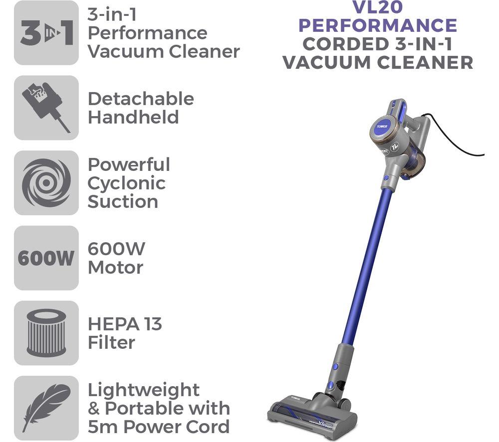 Aspiradora sin bolsa vertical TOWER Pets VL20 - Violeta Peri