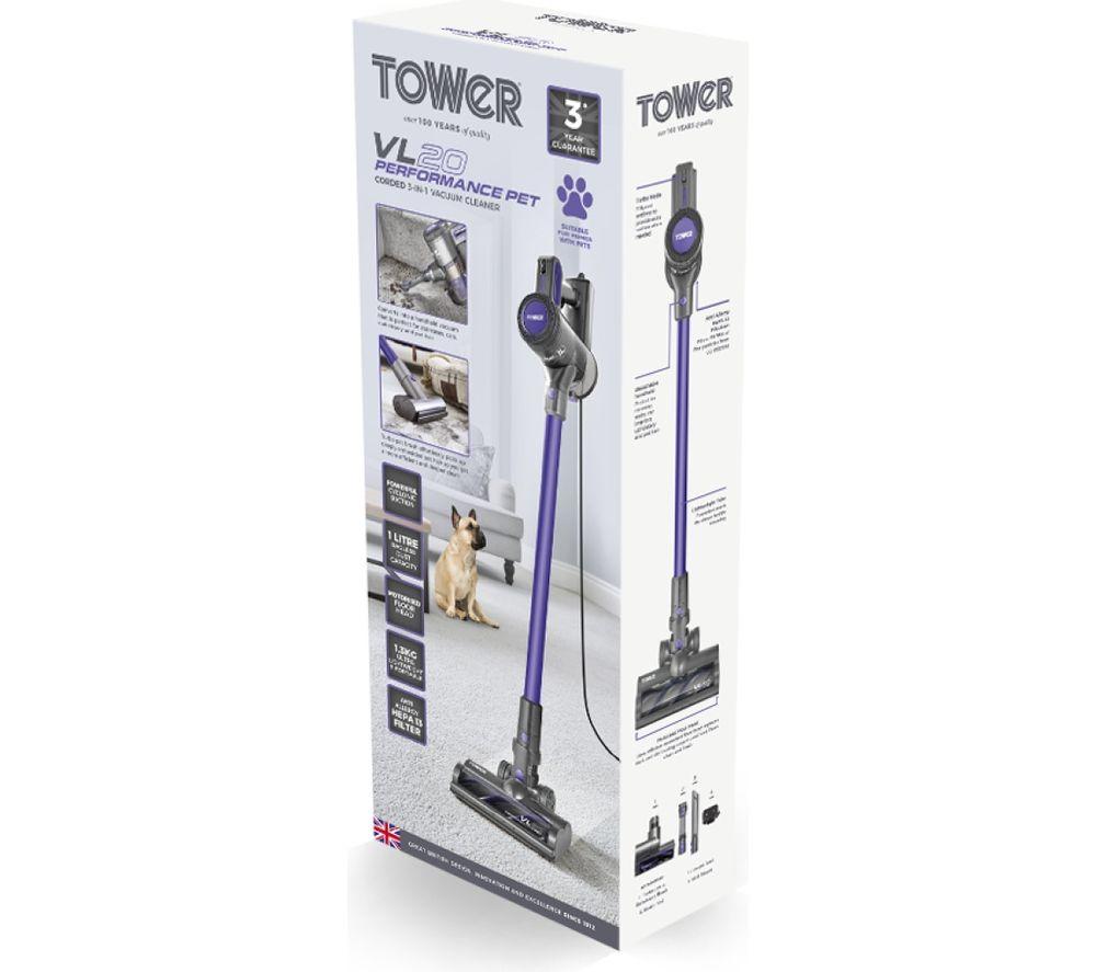 Aspiradora sin bolsa vertical TOWER Pets VL20 - Violeta Peri