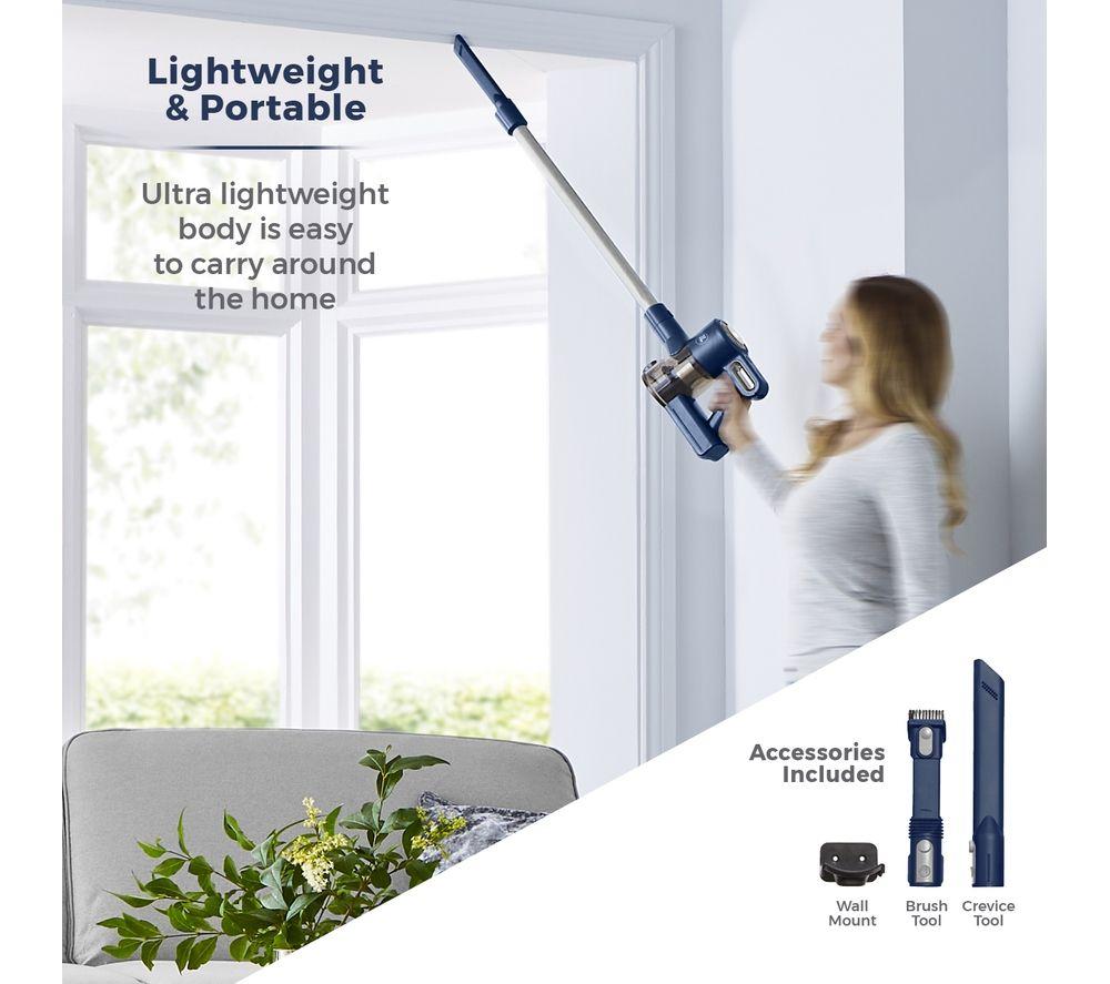 Aspiradora inalámbrica TOWER Plus Antienredos 3 en 1 VL35 - Azul y Plata