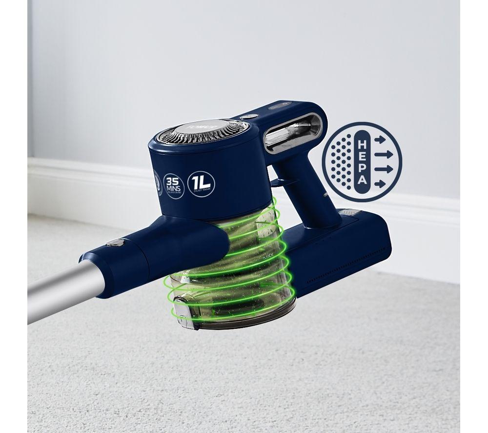 Aspiradora inalámbrica TOWER Plus Antienredos 3 en 1 VL35 - Azul y Plata