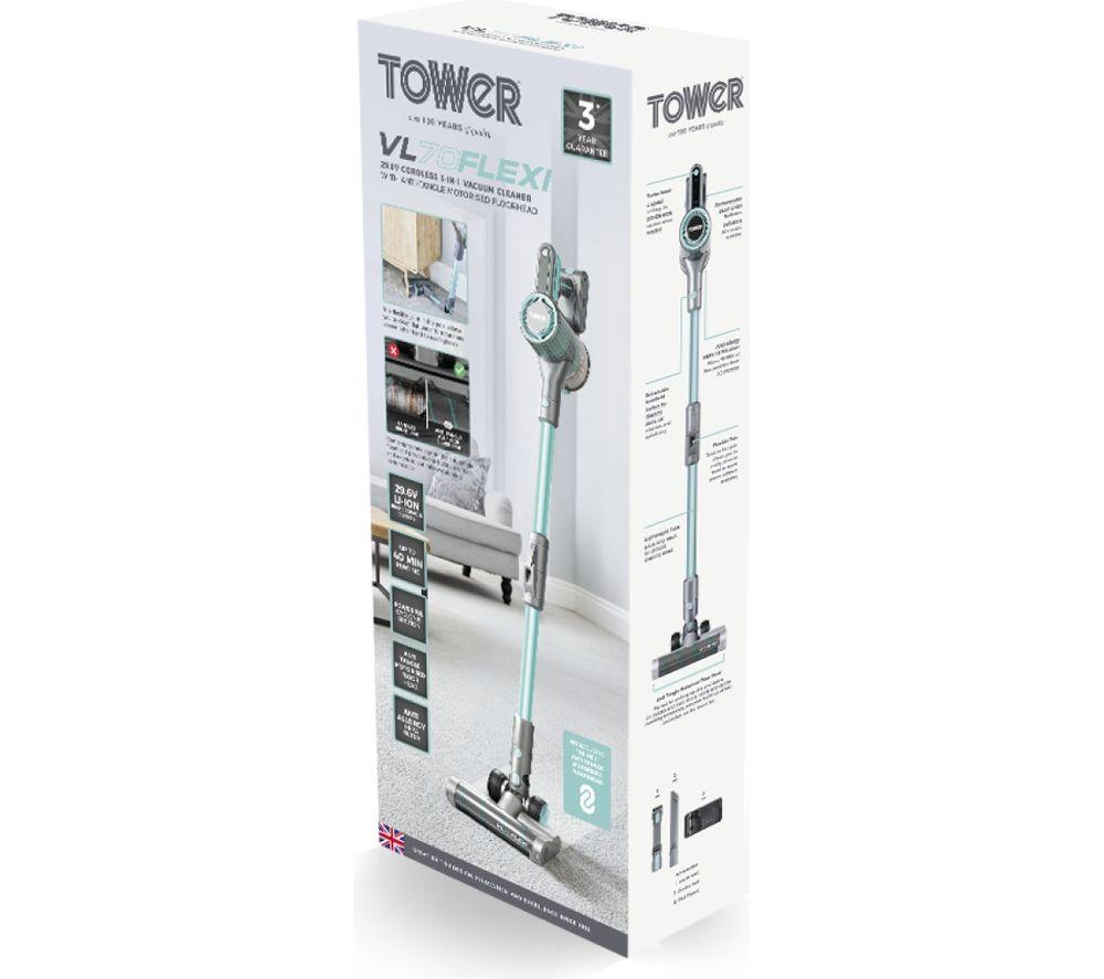 Aspiradora sin cable TOWER Flexi 3 en 1 VL70 - Aqua y Plata