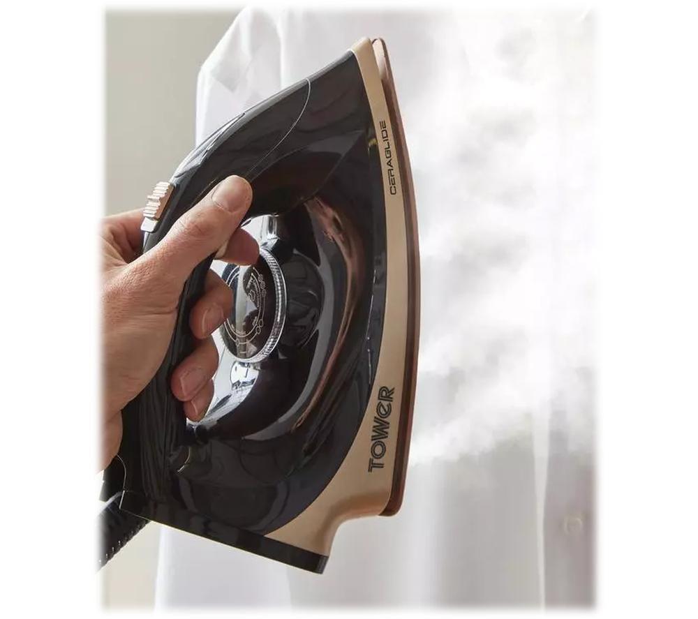 TOWER T22023GLD Steam Generator Iron - Black