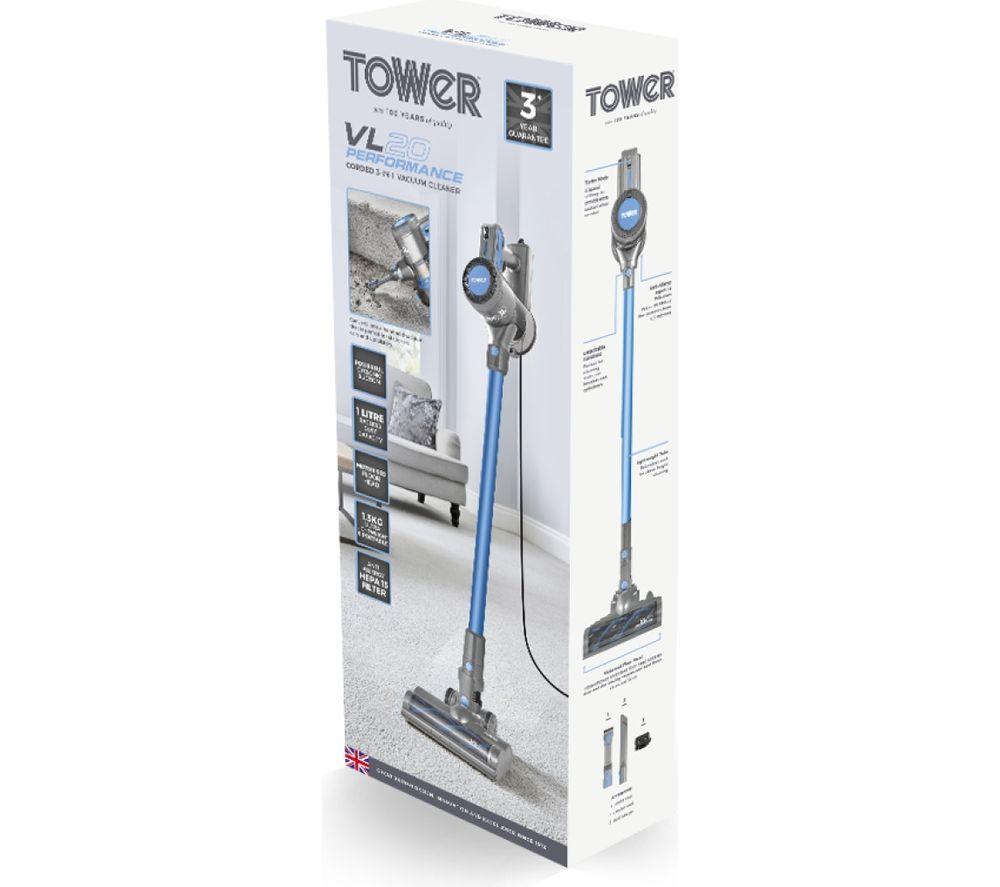 Aspiradora sin bolsa vertical TOWER Performance VL20 - Azul Aguamarina