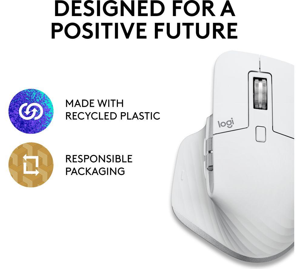 LOGITECH MX Master 3S for Mac Wireless Darkfield Mouse - Pale Grey
