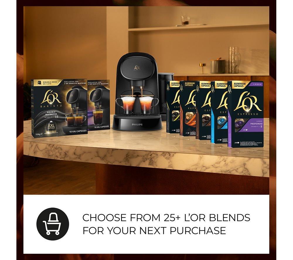 Cafetera L'OR Latte by Philips LM8014/60 - Negra