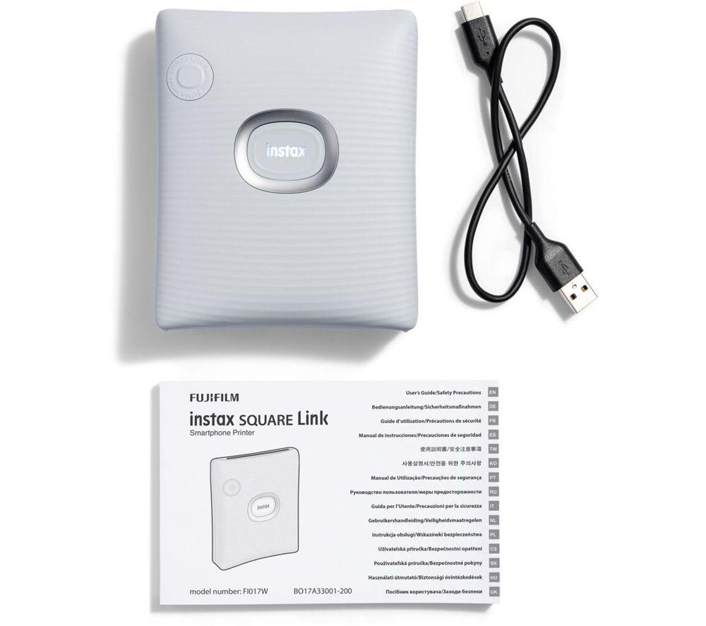 Impresora fotográfica inalámbrica INSTAX Square Link - Blanco ceniza