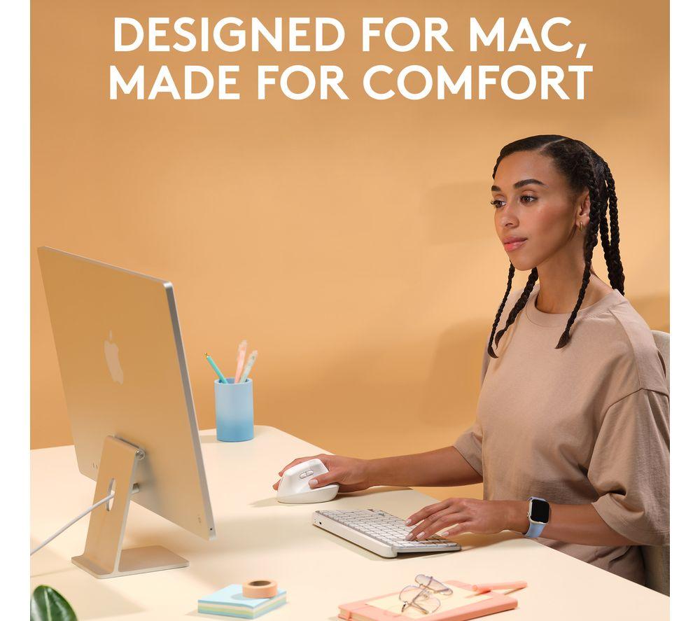 Ratón ergonómico óptico inalámbrico vertical LOGITECH Lift para Mac - Gris espacial