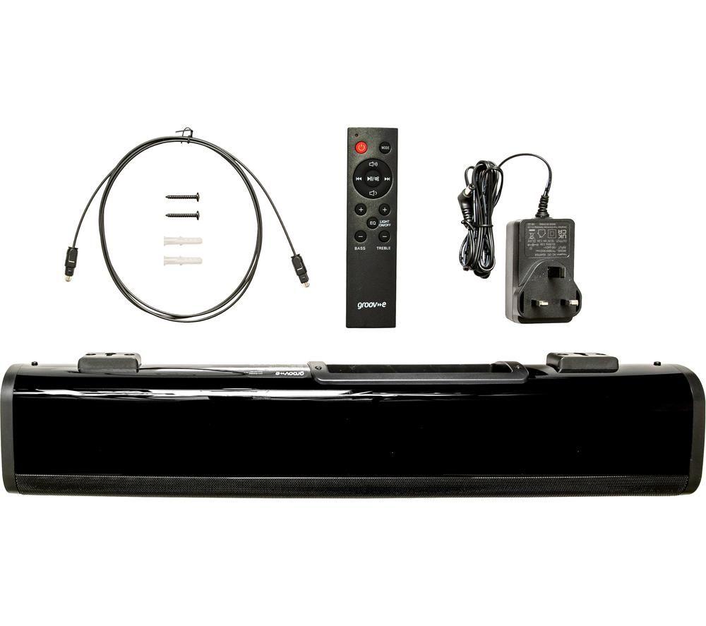 GROOV-E GV-SB03-BK 2.0 Portable Bluetooth Sound Bar - Black
