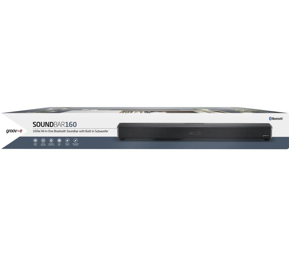 GROOV-E GV-SB05-BK 2.1 Portable Bluetooth All-in-One Sound Bar - Black