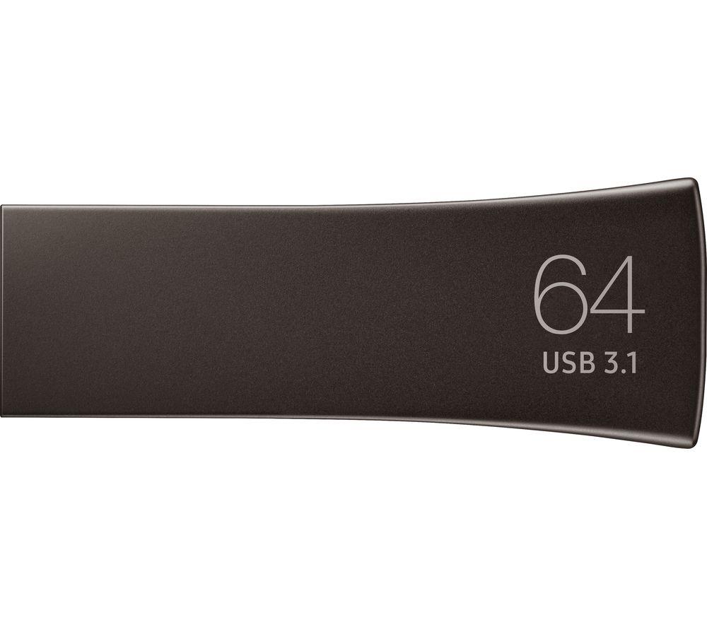 SAMSUNG Bar Plus USB 3.1 Memory Stick - 64 GB, Titan Grey