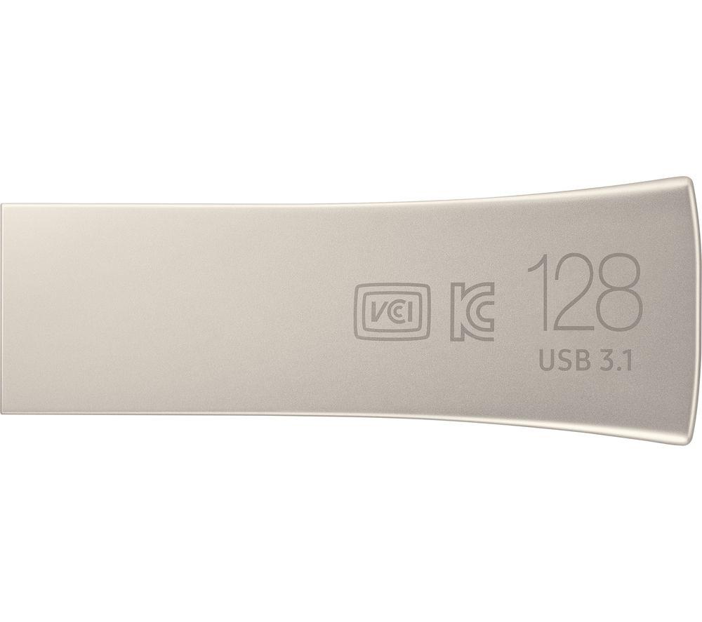 SAMSUNG Bar Plus USB 3.1 Memory Stick - 128 GB, Champagne Silver