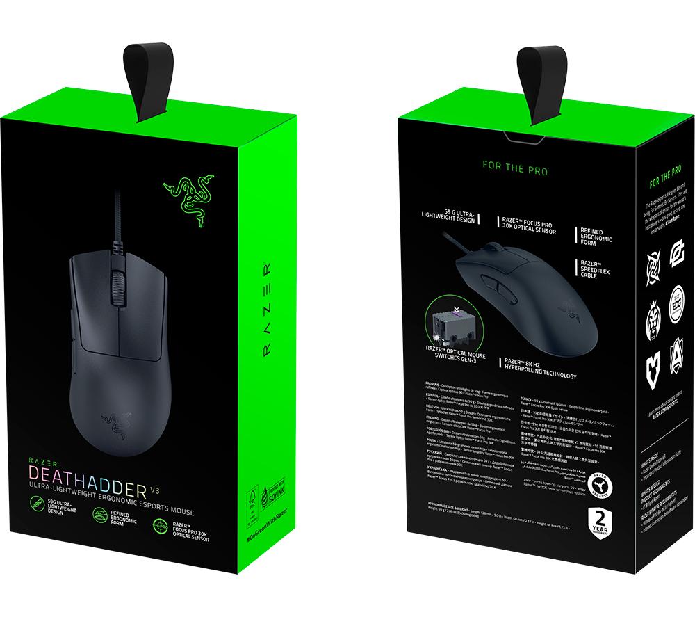 RAZER DeathAdder V3 Optical Gaming Mouse - Black