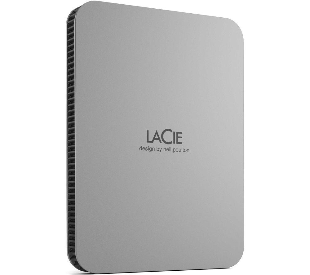 LACIE Mobile Drive V2 Portable Hard Drive - 1 TB, Silver