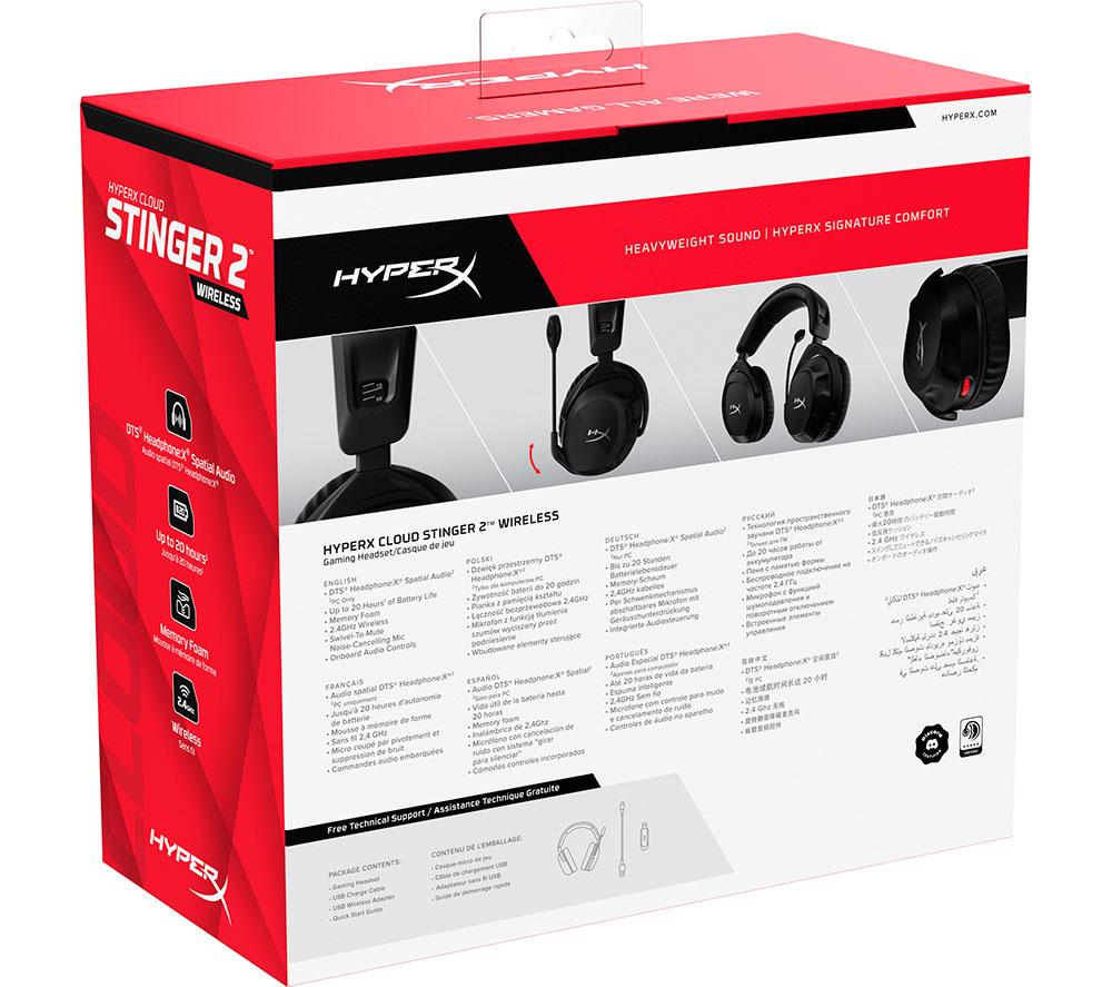 HYPERX Cloud Stinger 2 Kabelloses Gaming-Headset PC - Schwarz