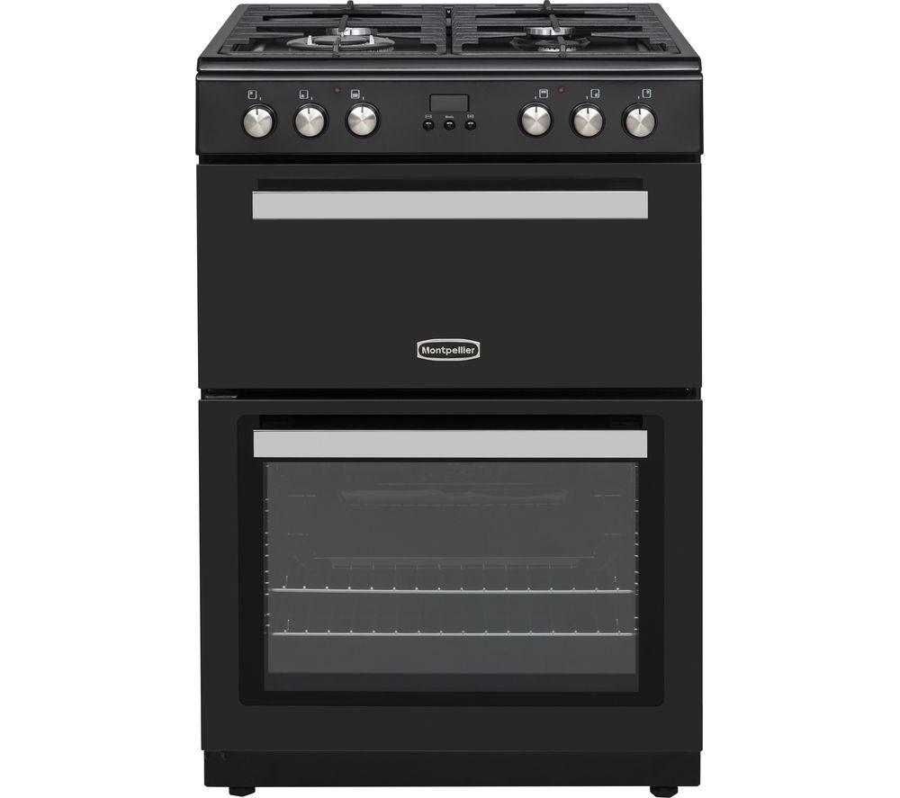 MONTPELLIER MMRDF60FK 60 cm Dual Fuel Cooker - Black & Silver