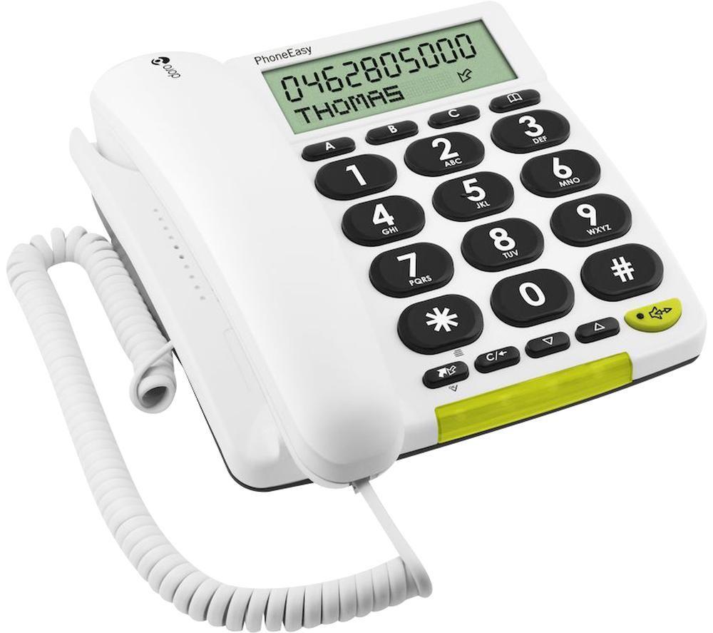DORO PhoneEasy 312cs Corded Phone - White