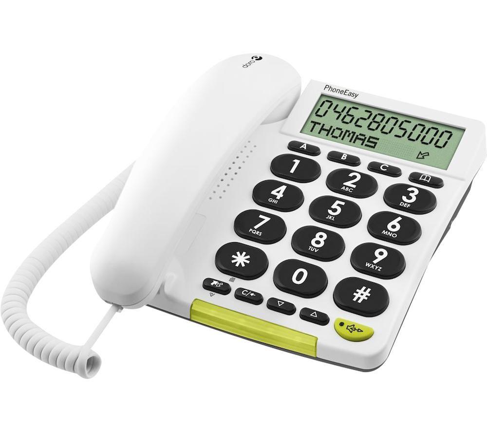 DORO PhoneEasy 312cs Corded Phone - White