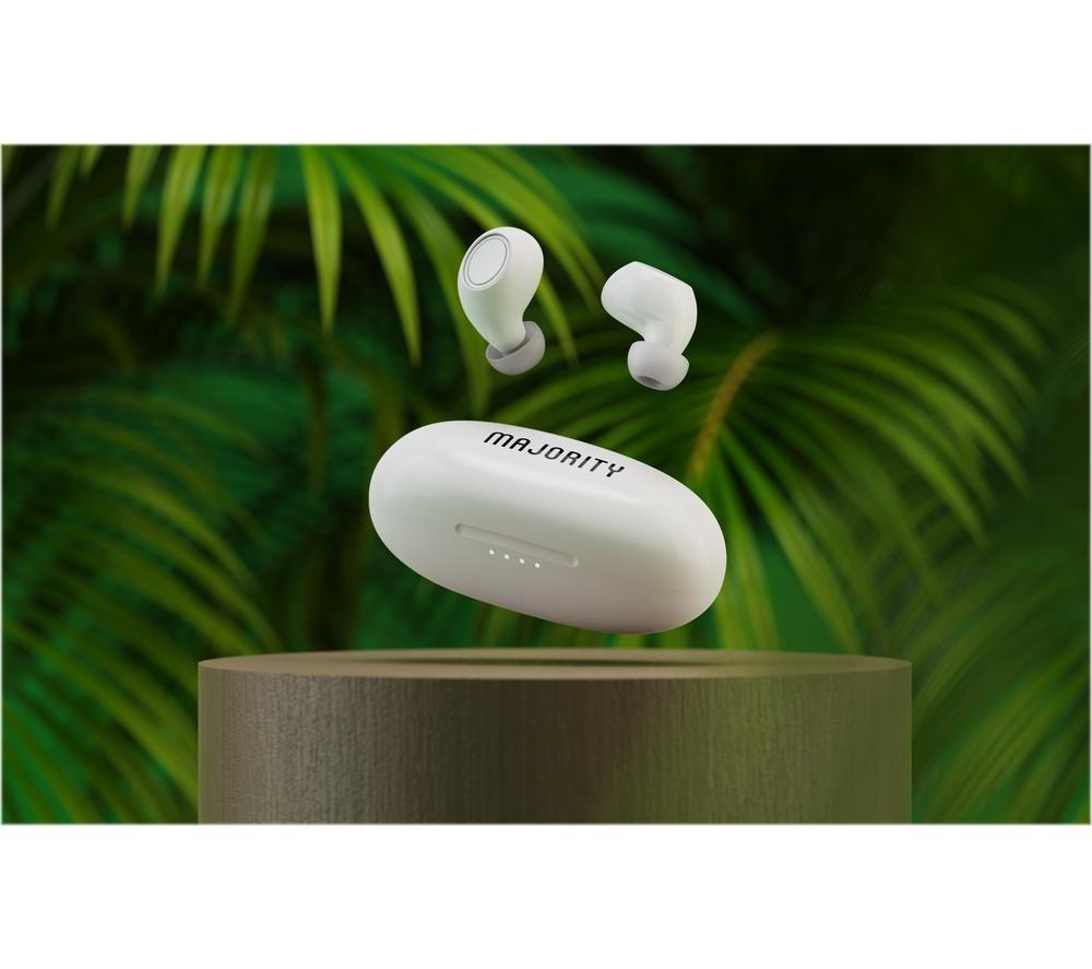 MAJORITY Tru Bio Wireless Bluetooth Earbuds - White