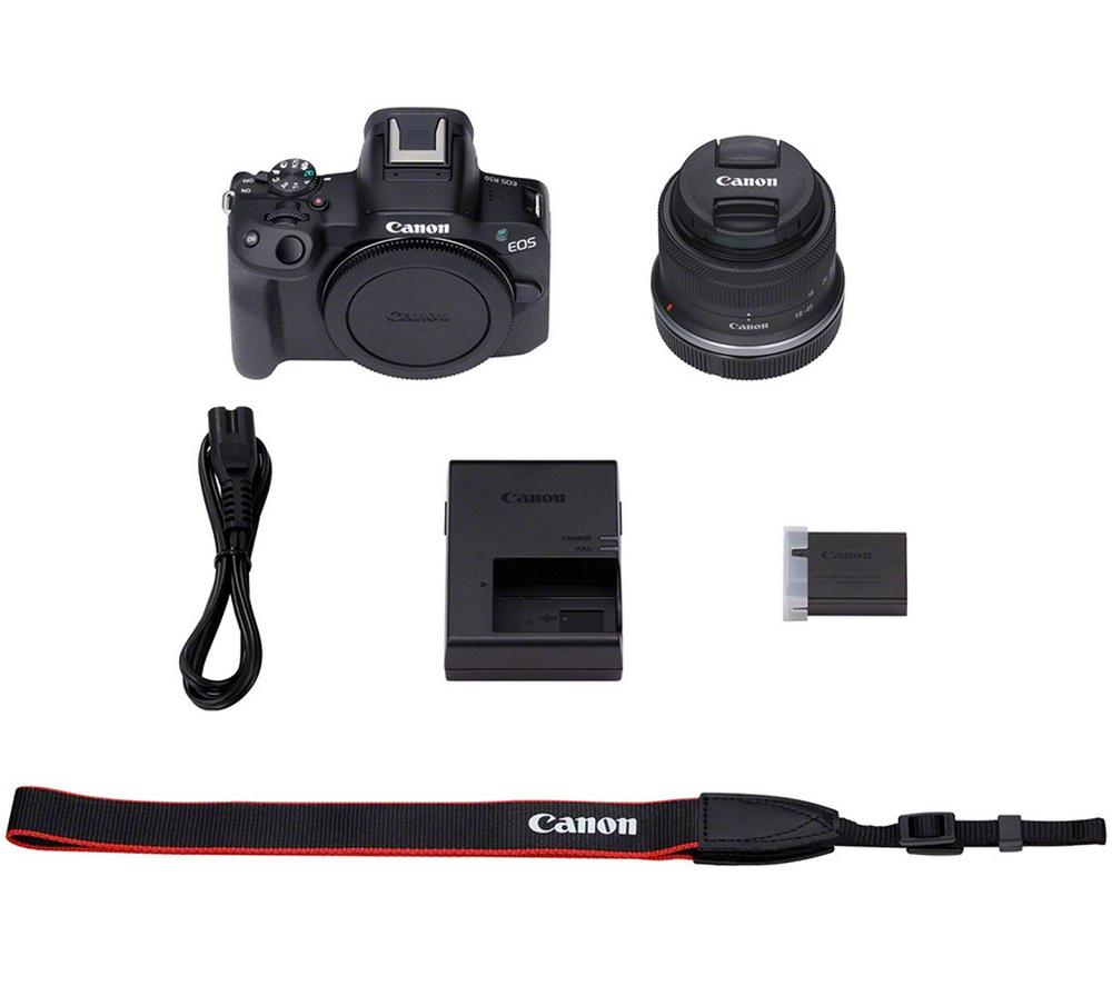 CANON EOS R50 Mirrorless Camera with RF-S 18-45 mm f/4.5-6.3 IS STM Lens