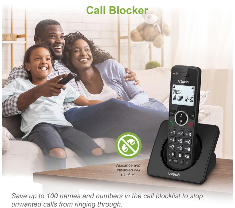 VTECH ES2002 Cordless Phone - Triple Handsets, Black