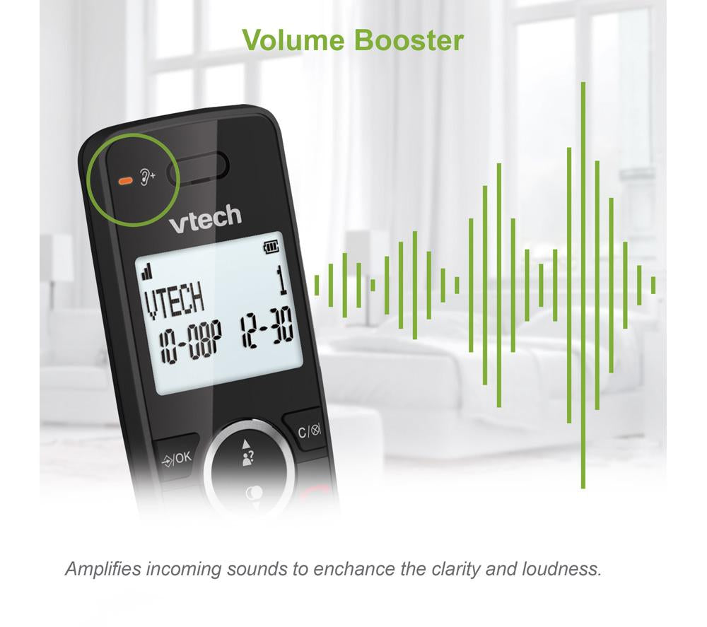 VTECH ES2002 Cordless Phone - Triple Handsets, Black