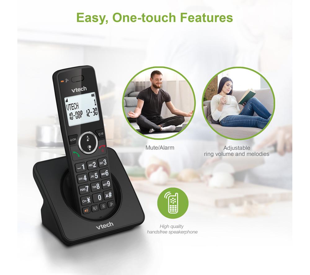 VTECH ES2002 Cordless Phone - Triple Handsets, Black
