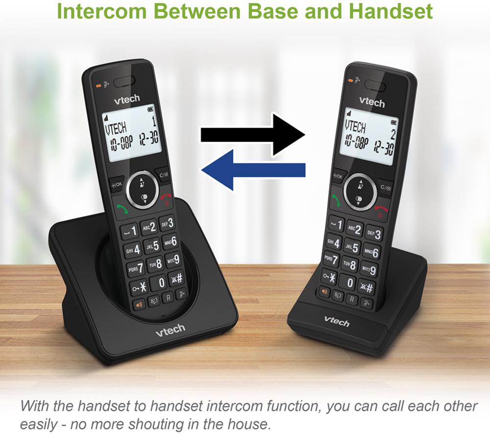 VTECH ES2002 Cordless Phone - Triple Handsets, Black