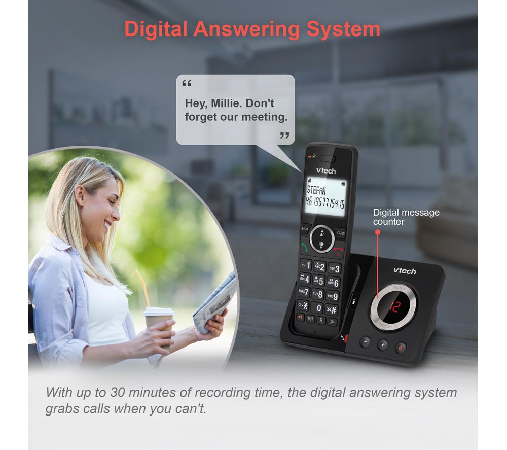 VTECH ES2051 Cordless Phone - Twin Handsets, Black