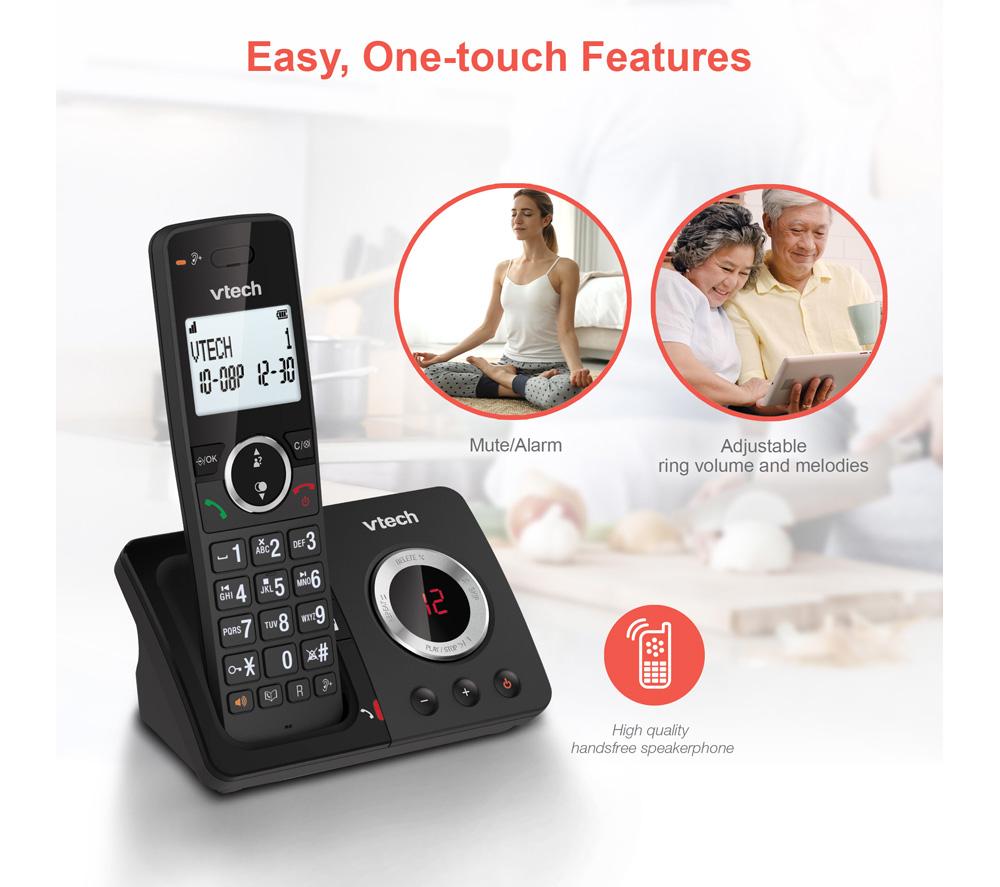 VTECH ES2051 Cordless Phone - Twin Handsets, Black