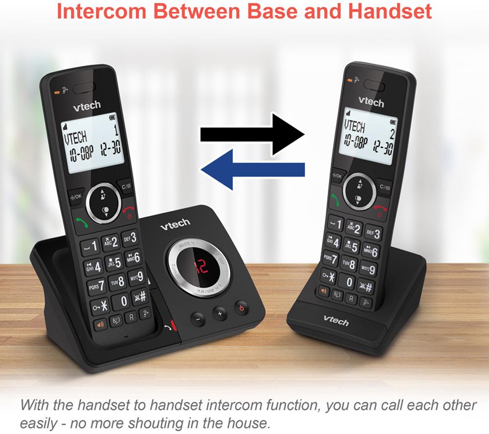 VTECH ES2051 Cordless Phone - Twin Handsets, Black