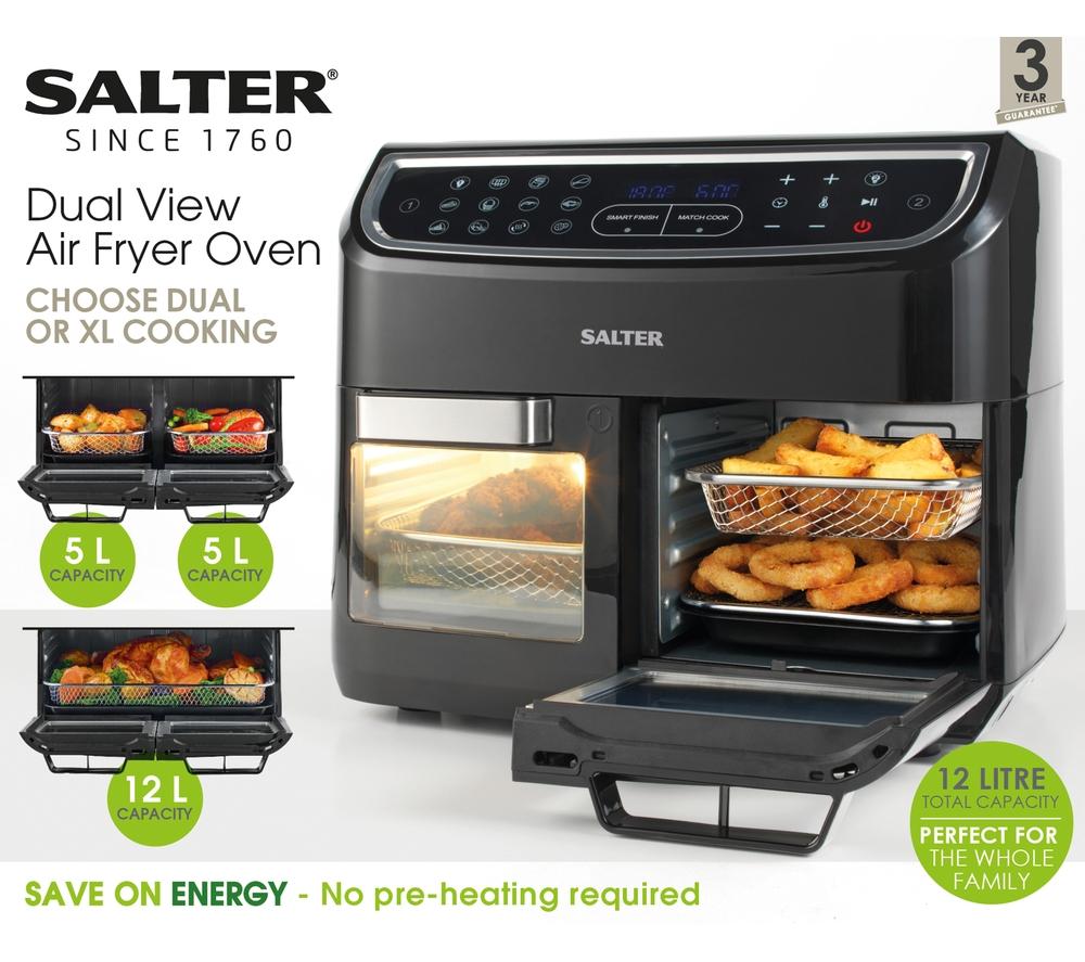 SALTER Dual View XL EK5668GW 12L Air Fryer – Black