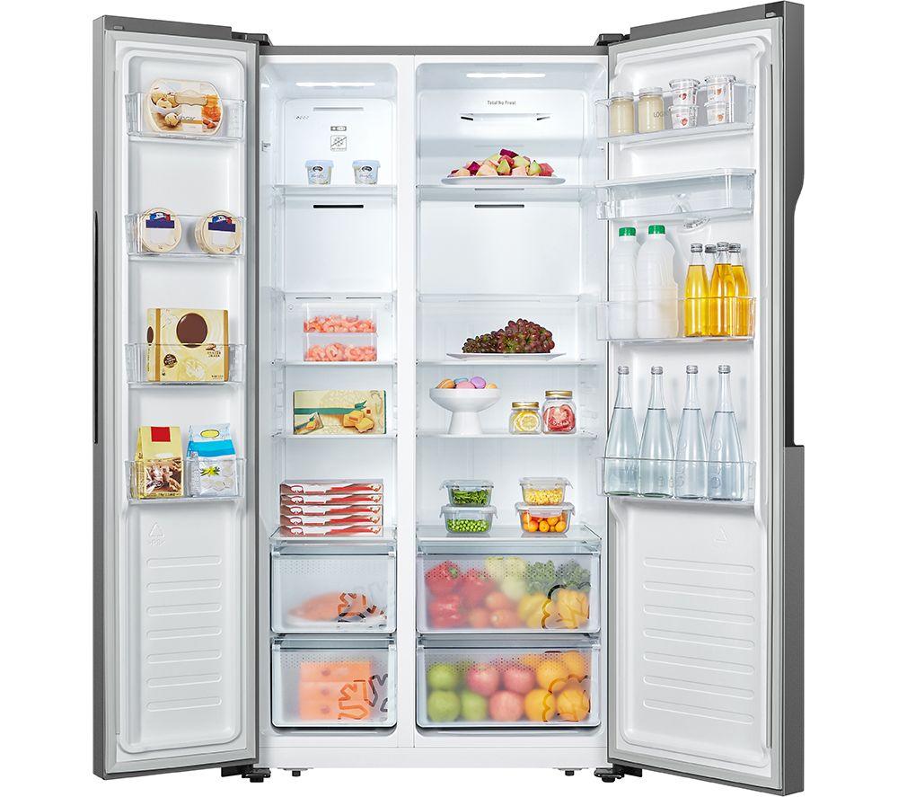 LOGIK LSBSDX23 American-Style Fridge Freezer - Inox