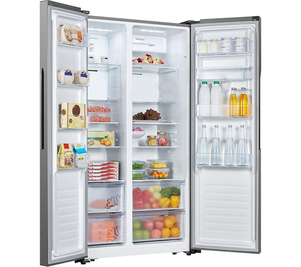 LOGIK LSBSDX23 American-Style Fridge Freezer - Inox