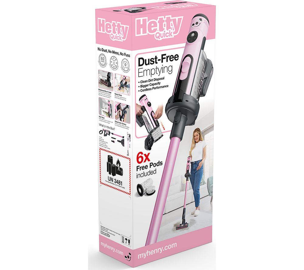 Aspiradora inalámbrica con bolsa NUMATIC Hetty Quick HTY.100 - Rosa