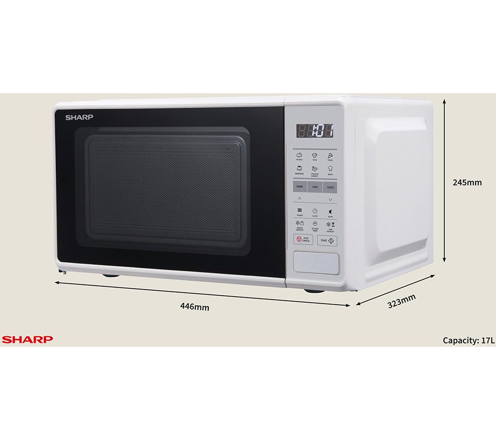 SHARP RS172TW Compact Solo Microwave - White