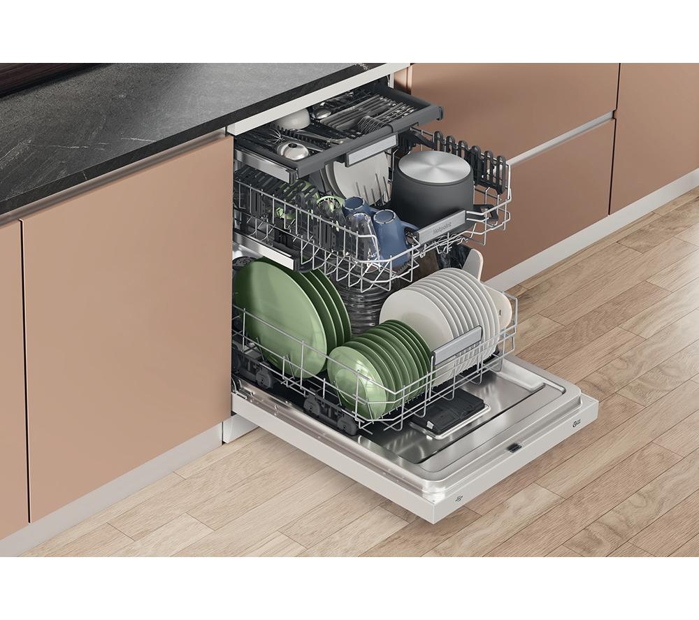 Lavavajillas de tamaño completo HOTPOINT Maxi Space H7F HS41 UK - Blanco