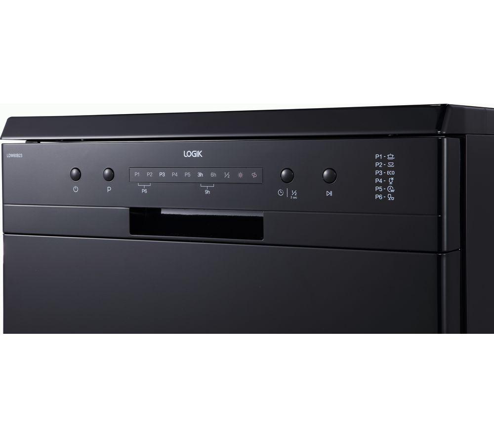 LOGIK LDW60B23 Lavavajillas de tamaño completo - Negro