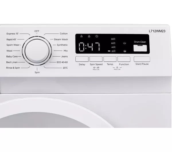 LOGIK L712WM23 7 kg 1200 Spin Washing Machine - White