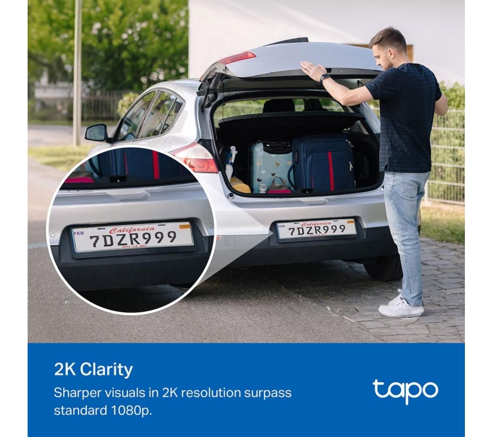 TP-LINK Tapo D230S1 2K 5 MP WLAN Video Türklingel mit Glocke – Weiß