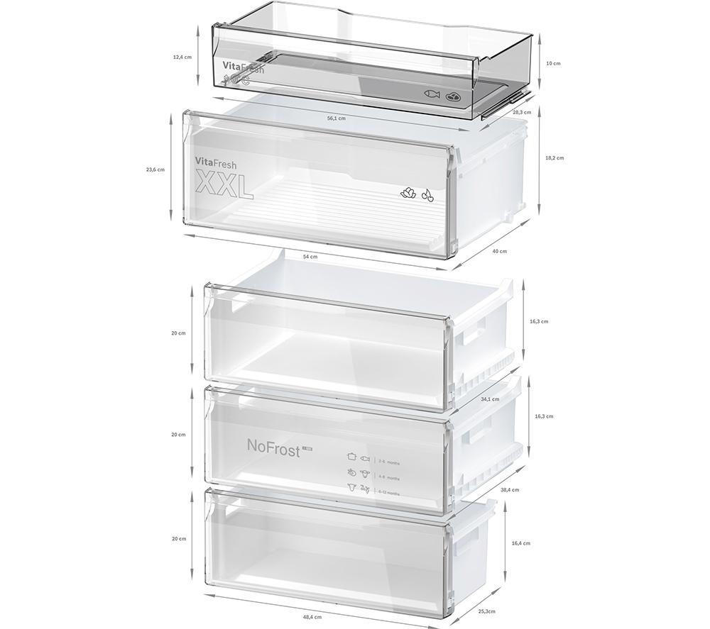 BOSCH Series 4 KGN492LDFG 70/30 Fridge Freezer - Inox-look