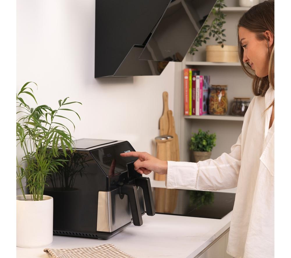 SALTER EK5729 9L Dual Air Fryer - Stainless Steel