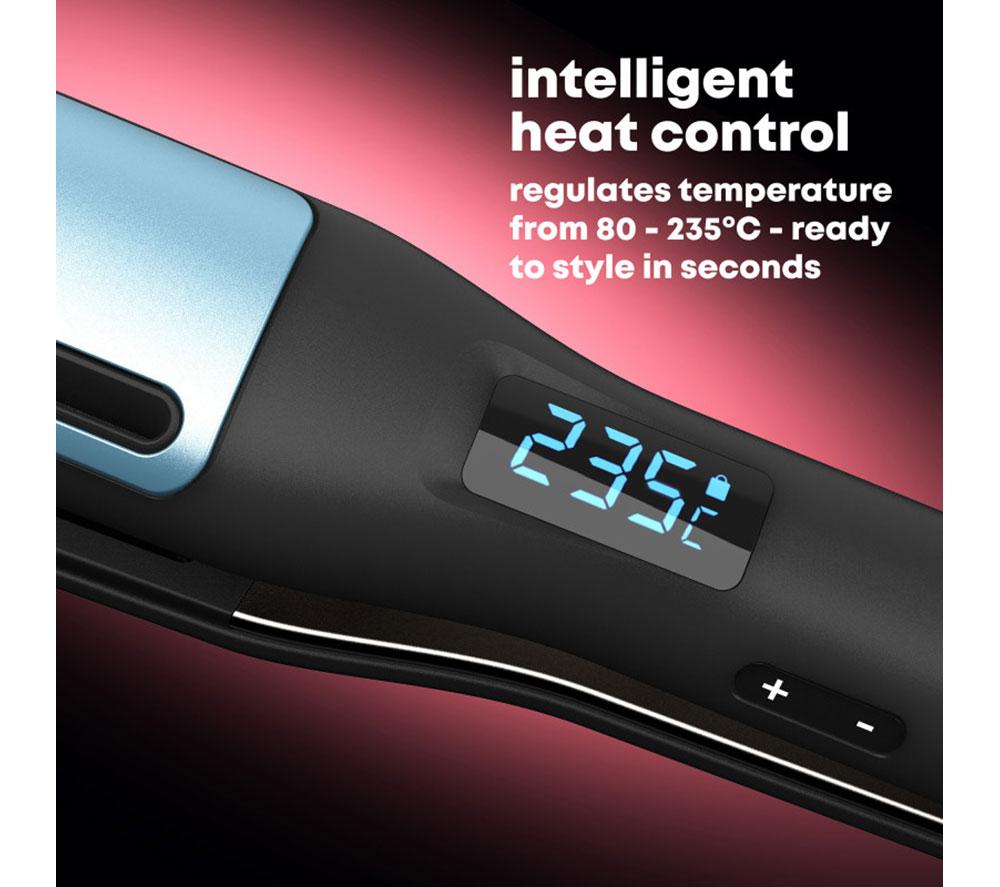 REVAMP Hydro Shield X Shine Ceramic Hair Straightener - Black