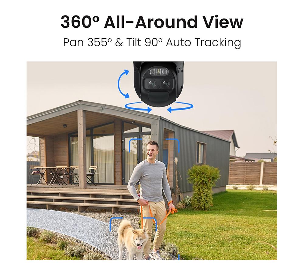REOLINK TrackMix Series 4K Ultra HD WiFi Security Camera with 64 GB Memory Card - White