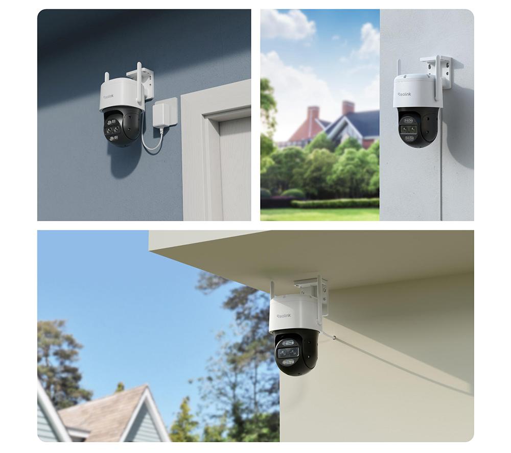 REOLINK TrackMix Series 4K Ultra HD WiFi Security Camera with 64 GB Memory Card - White