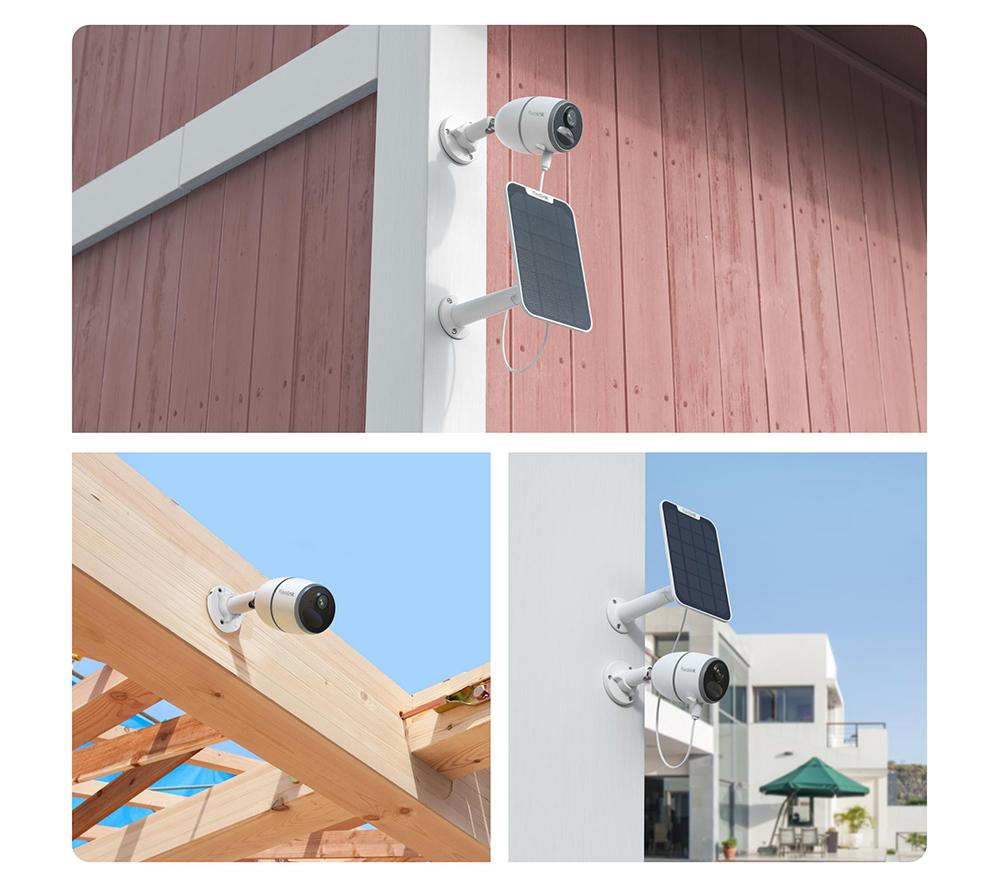 REOLINK Go Series Battery 2K 4G LTE Outdoor Security Camera Kit with Solar Panel & 64 GB Memory Card - White