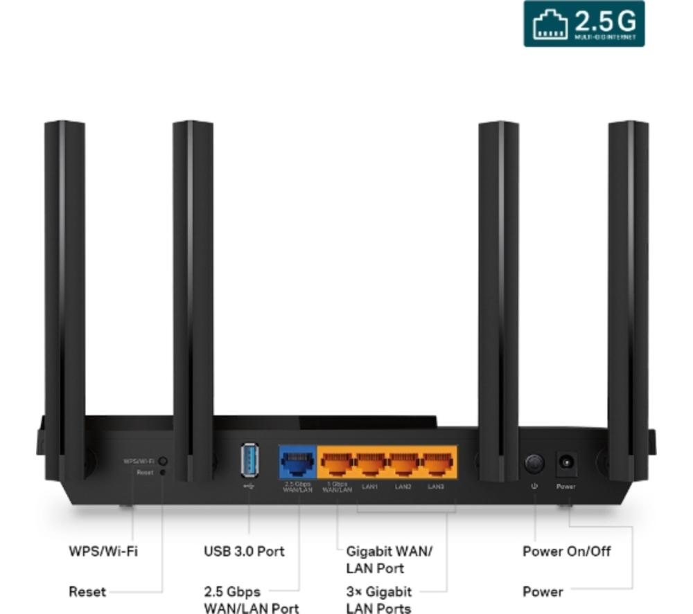 TP-LINK Archer AX55 Pro WiFi Cable & Fibre Router - AX 3000, Dual-band