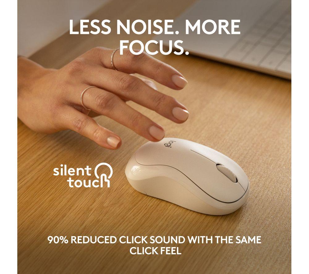Ratón Óptico Inalámbrico Silencioso Logitech M240 - Blanco Roto